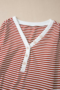 KaleaBoutique Stylish Buttoned V Neck Top and Knotted Waist Pants Lounge Set - KaleaBoutique.com