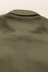 Solid Color Zip Up Button Flap Pocket Shirt Collar Jackets - KaleaBoutique.com