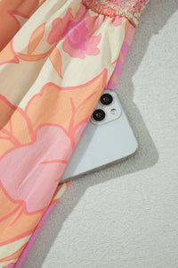KaleaBoutique Comfortable Spaghetti Straps Floral Shirred High Waist Dress - KaleaBoutique.com