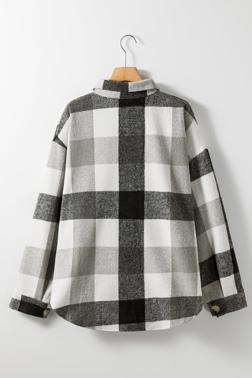Plus Size Checkered Button-Up Shacket - KaleaBoutique.com