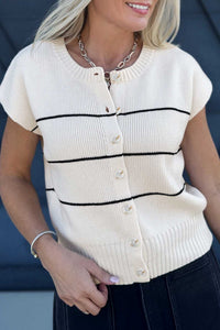 KaleaBoutique Stylish Short Sleeve Button Front Shift Cardigan - KaleaBoutique.com
