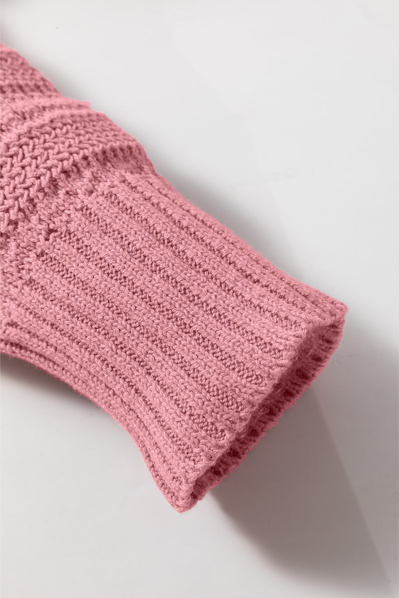 KaleaBoutique Pointelle Knit Raglan Sleeve Hooded Sweater - KaleaBoutique.com