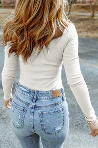 KaleaBoutique Stylish Ribbed Knit High Neck Long Sleeve Top - KaleaBoutique.com