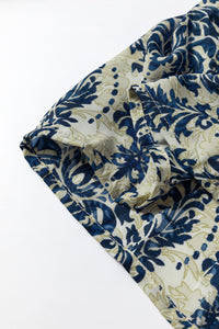 KaleaBoutique Boho Printed Balloon Sleeve Smocked Peplum Blouse - KaleaBoutique.com