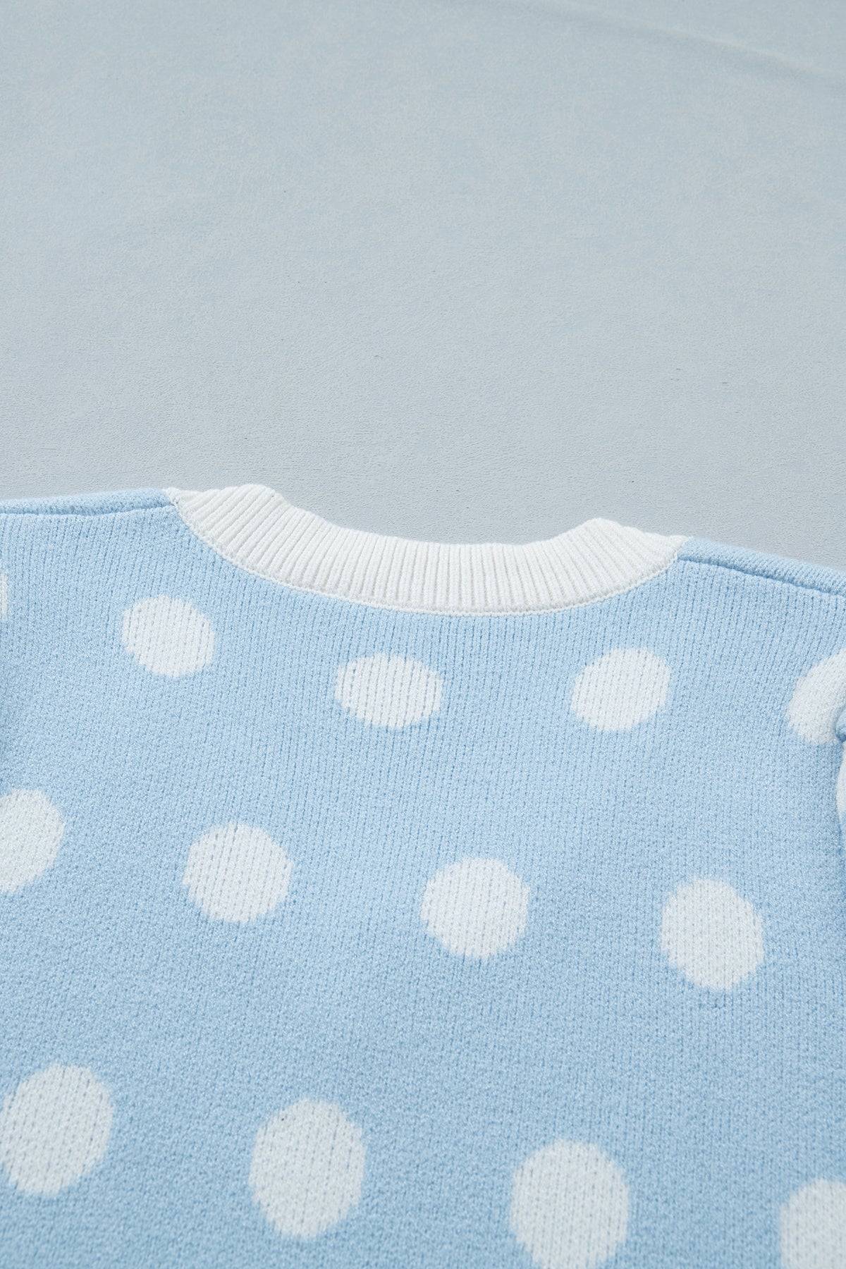 KaleaBoutique Comfortable Polka Dot Puff Short Sleeve Sweater Top - KaleaBoutique.com