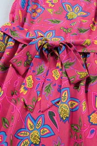 KaleaBoutique Stylish Flutter Sleeve Belted Floral Long Dress - KaleaBoutique.com