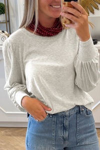 KaleaBoutique Shirred Cuffs Puff Sleeve Peasant Top - KaleaBoutique.com