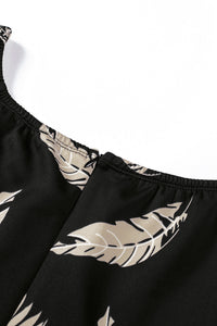 KaleaBoutique Stylish Black Pattern Print Off Shoulder Slit Bodycon Midi Dress - KaleaBoutique.com