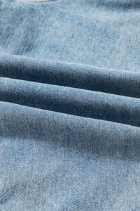 Multi Patched Pockets Side Tie up Boyfriend Style Denim Jacket - KaleaBoutique.com
