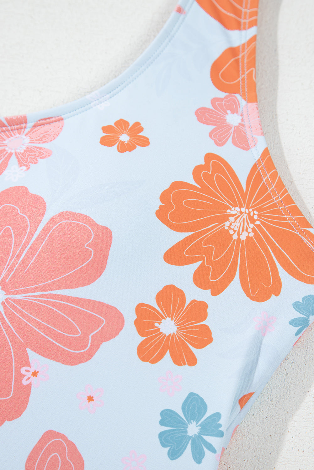 KaleaBoutique Cali Stylish Floral Patchwork Backless One Piece Swimsuit - KaleaBoutique.com