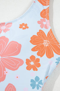 KaleaBoutique Cali Stylish Floral Patchwork Backless One Piece Swimsuit - KaleaBoutique.com