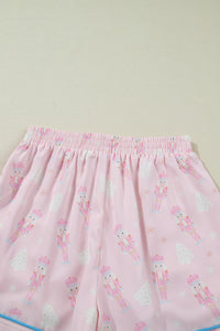 KaleaBoutique Stylish Bow Tie Front Christmas Nutcracker Long Sleeve Shirt Shorts Pajama Set - KaleaBoutique.com