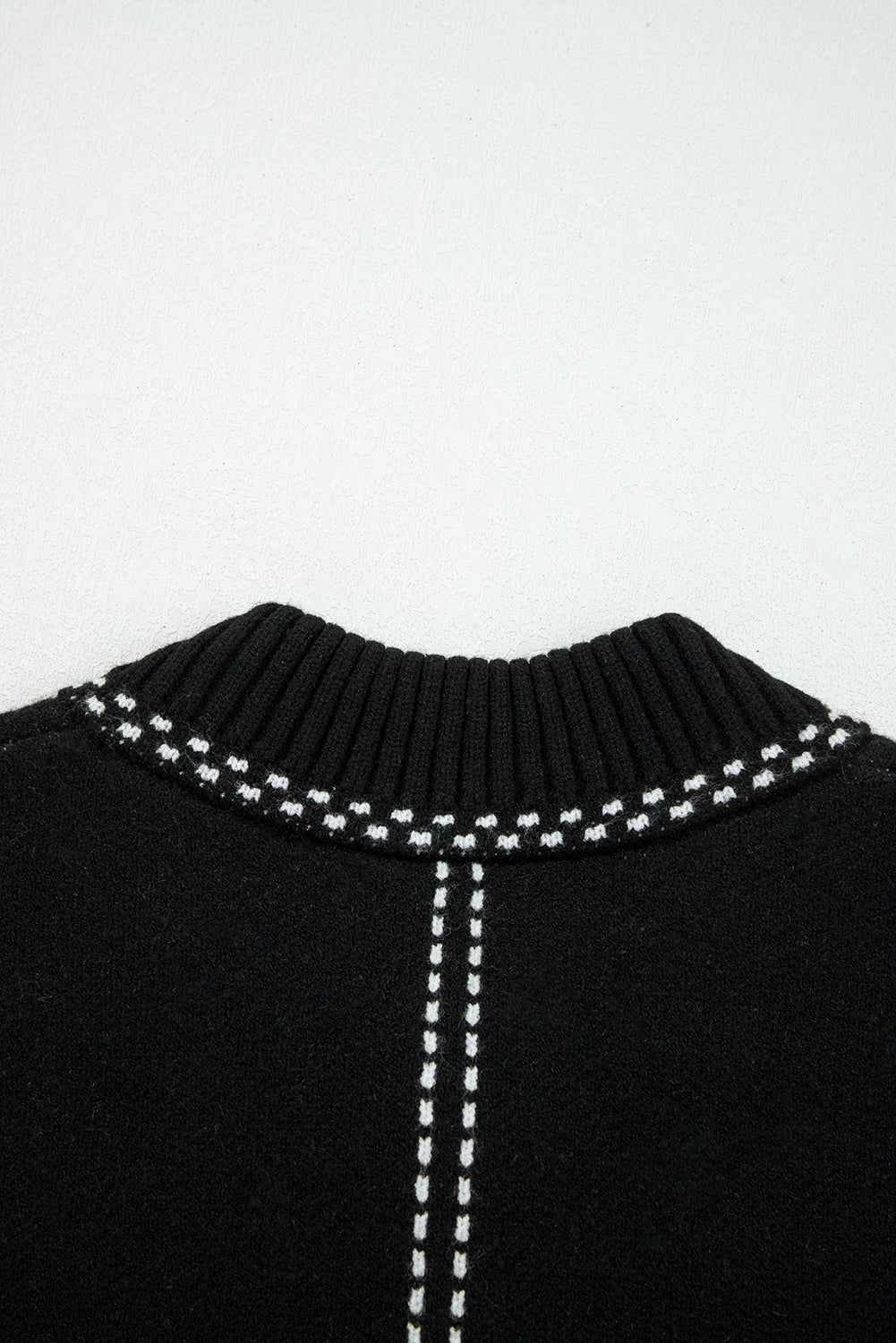 KaleaBoutique Stylish Contrast Trim Button up Sweater Cardigan - KaleaBoutique.com