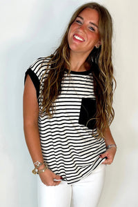 Chest Pocket Patch Round Neck Tank Top - KaleaBoutique.com