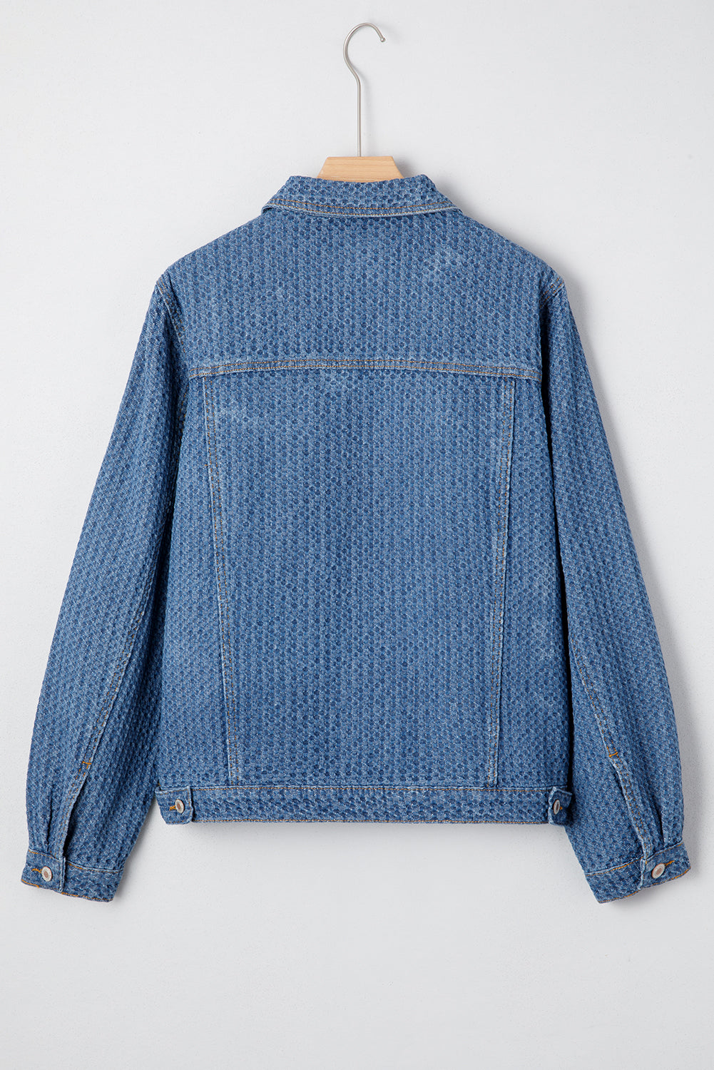 Double Flap Pocket Denim Textured Button Down Jacket - KaleaBoutique.com
