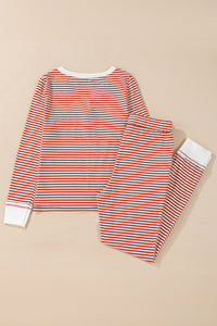 KaleaBoutique Stylish Buttoned V Neck Top and Knotted Waist Pants Lounge Set - KaleaBoutique.com