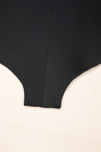 Solid Color U Neck Padded Plus Size One Piece Swimsuit - KaleaBoutique.com