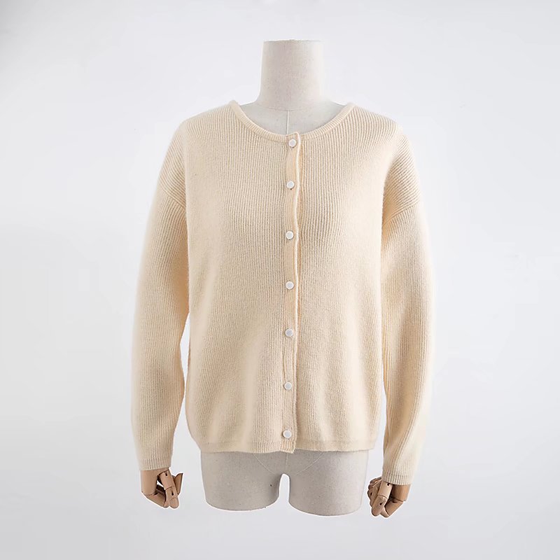 Women's Round-Neck Button-Front Cardigan - KaleaBoutique.com