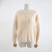Women's Round-Neck Button-Front Cardigan - KaleaBoutique.com