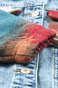 KaleaBoutique Stylish Aztec Print Frayed Hem Denim Jacket - KaleaBoutique.com