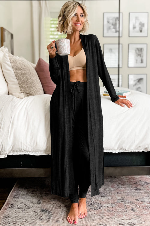 KaleaBoutique Comfortable Split Long Cardigan and Skinny Pants Lounge Set - KaleaBoutique.com
