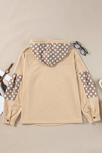 KaleaBoutique Stylish Floral Patchwork Star Pattern Drawstring Hoodie - KaleaBoutique.com