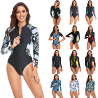 KaleaBoutique Women's Floral Zip-Front One-Piece Surf Swimsuit - KaleaBoutique.com
