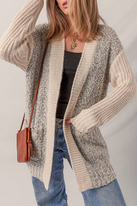KaleaBoutique Comfortable Color Block Side Pockets Open Front Cardigan - KaleaBoutique.com