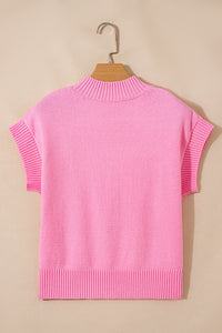 KaleaBoutique Stylish Valentine Heart Graphic Cropped Short Sleeve Sweater - KaleaBoutique.com