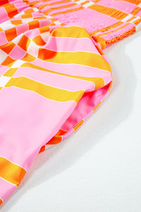 KaleaBoutique Boho Gingham Tied Straps Smocked Maxi Dress - KaleaBoutique.com
