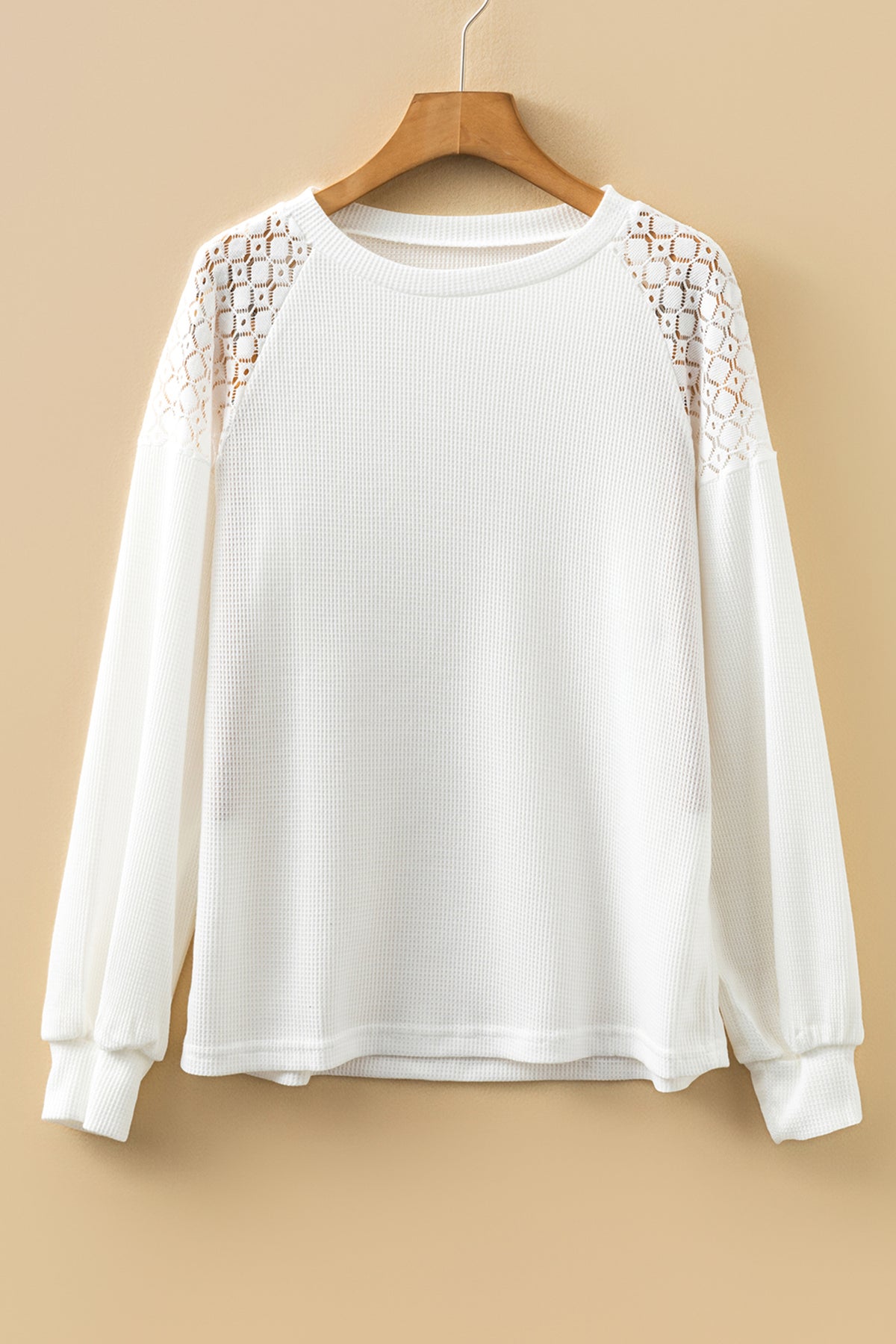 KaleaBoutique Beautiful Stunning Lace Long Sleeve Textured Pullover - KaleaBoutique.com