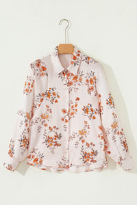 KaleaBoutique Stylish Floral Printed Silky Button Up Long Sleeve Shirt - KaleaBoutique.com