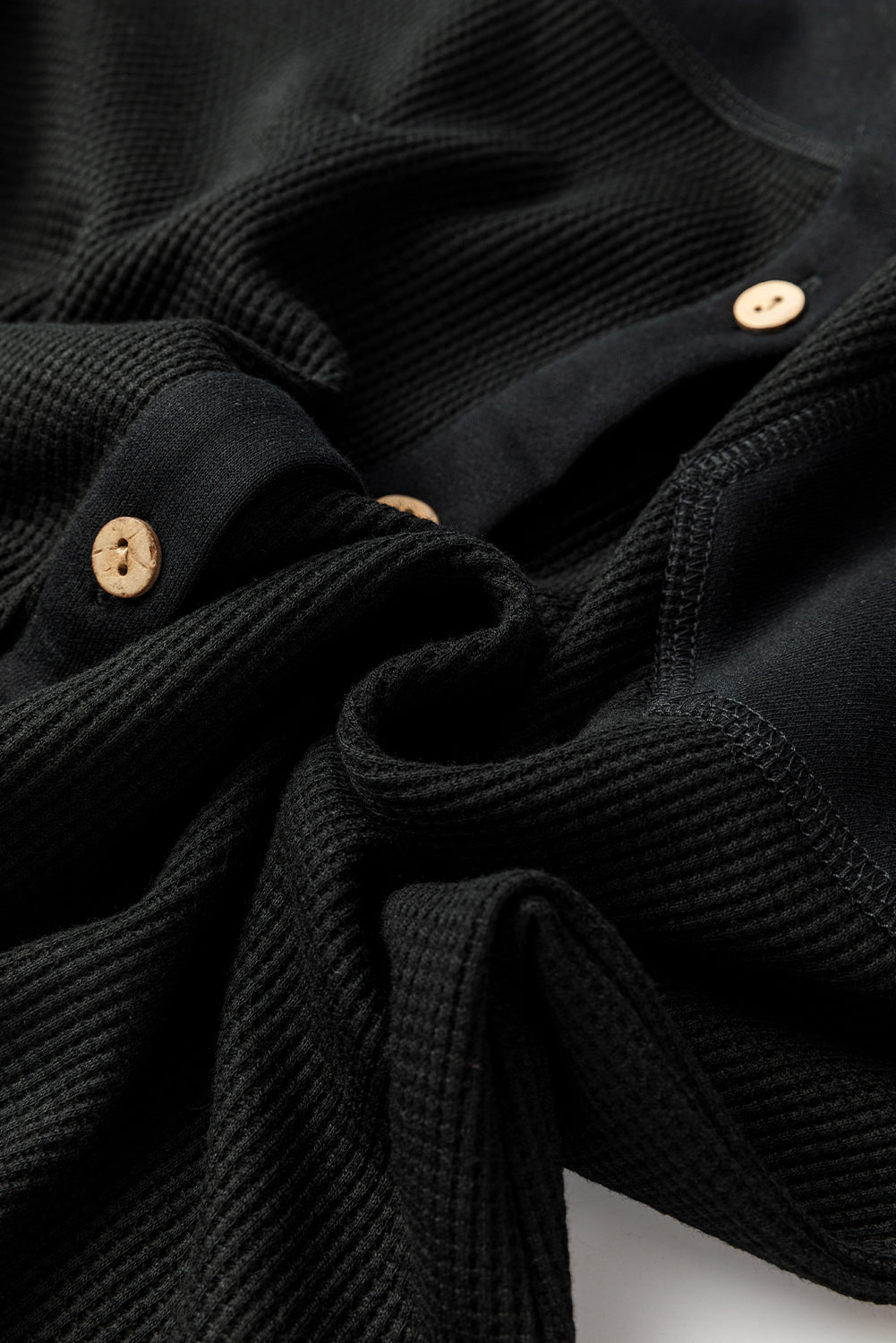 Waffle Knit Patchwork Exposed Seam Loose Shacket - KaleaBoutique.com