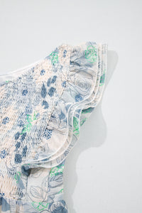 KaleaBoutique Stylish Floral Print Ruffled One Shoulder Vacation Maxi Dress - KaleaBoutique.com