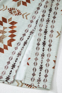 KaleaBoutique Stylish Western Aztec Printed Open Front Long Cardigan - KaleaBoutique.com