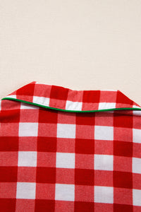 KaleaBoutique Stylish Christmas Plaid Print Shirt and Pants Pajama Set - KaleaBoutique.com