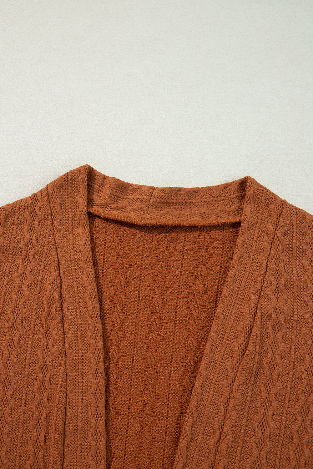 KaleaBoutique Stylish Textured Knit Side Pockets Open Front Cardigan - KaleaBoutique.com