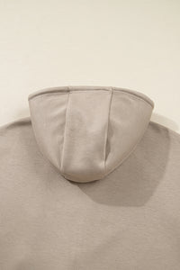 Contrast Bow Embroidered Zip Up Jacket Hoodie - KaleaBoutique.com