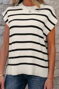 KaleaBoutique Stylish Side Slits Crewneck Short Sleeve Sweater Tee - KaleaBoutique.com