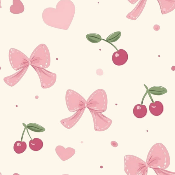KaleaBoutique Comfortable Bow Fruit Print Contrast Pipping Short Pajamas Set - KaleaBoutique.com