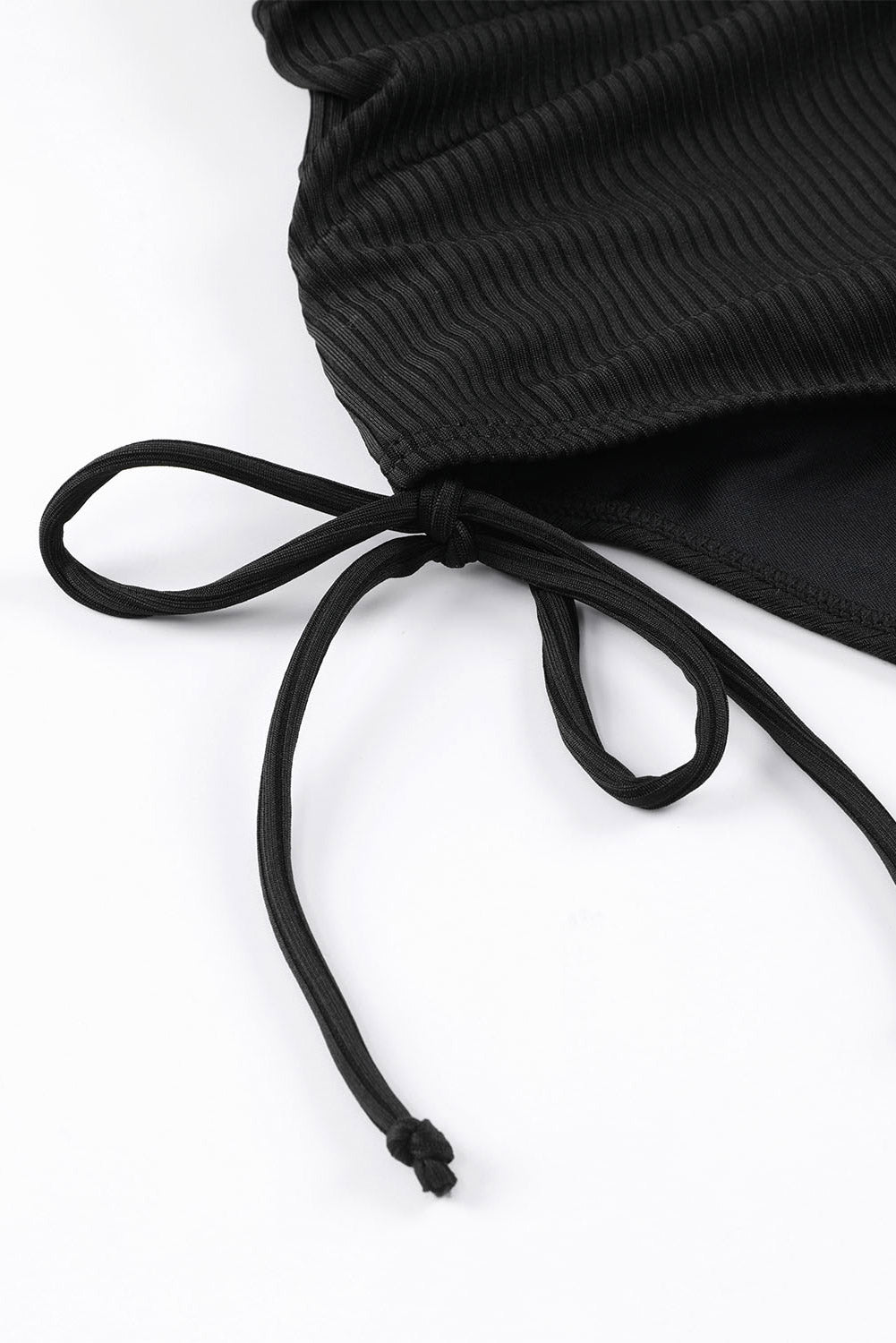 KaleaBoutique Stylish Adjustable Straps Ribbed Knit One Piece Swimsuit - KaleaBoutique.com