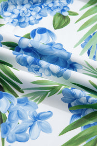 KaleaBoutique Comfortable Palm Floral Print Contrast Ribbon Knot Ruffle Tiered Sleeve Mini Dress - KaleaBoutique.com