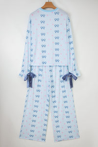 KaleaBoutique Stylish Bow Star Print Tied Detail 2pcs Lounge Set - KaleaBoutique.com