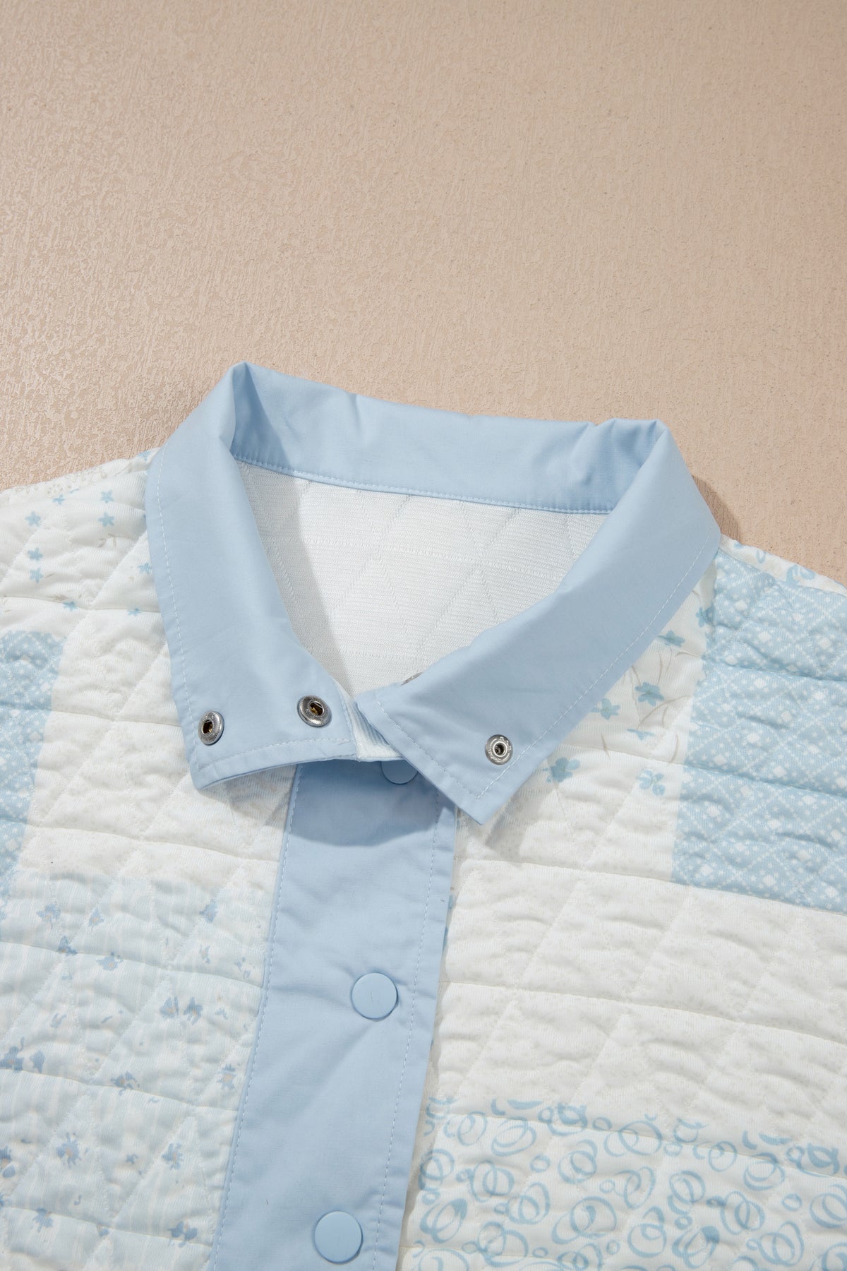 Floral Quilted Half Button Pocketed Pullover Sweatshirt - KaleaBoutique.com