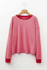 KaleaBoutique Stylish New Textured Round Neck Drop Shoulder Long Sleeve T Shirt - KaleaBoutique.com