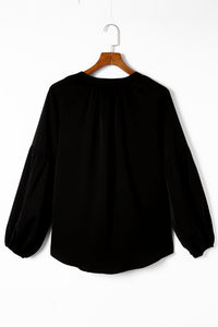 KaleaBoutique Stylish V Neck Long Puff Sleeve Top - KaleaBoutique.com