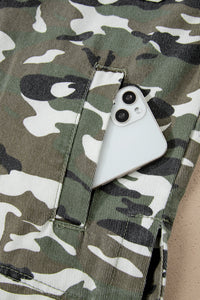 KaleaBoutique Stylish Camo Chest Pockets Loose Jean Jacket - KaleaBoutique.com