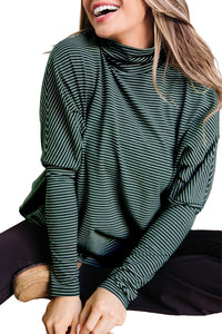 KaleaBoutique Comfortable High Neck Dropped Shoulder Long Sleeve Casual Top - KaleaBoutique.com