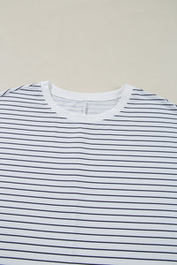 KaleaBoutique Ruffled Short Sleeve Crew Neck T Shirt Shift Mini Dress - KaleaBoutique.com