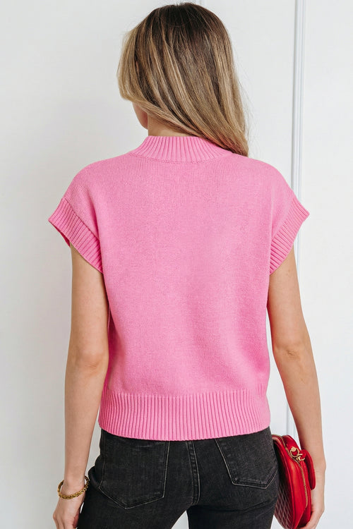 KaleaBoutique Stylish Valentine Heart Graphic Cropped Short Sleeve Sweater - KaleaBoutique.com